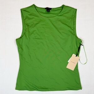 Halogen Tank Top Womens Size S Salted Lime Green Sleeveless Crew Neck
